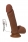Коричневый гибкий реалистичный вибратор TOYFA RealStick Elite Mulatto (7 режимов)