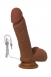 Коричневый гибкий реалистичный вибратор TOYFA RealStick Elite Mulatto (7 режимов)1