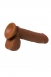 Коричневый гибкий реалистичный вибратор TOYFA RealStick Elite Mulatto (7 режимов)4