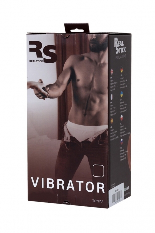 Коричневый гибкий реалистичный вибратор TOYFA RealStick Elite Mulatto (7 режимов)