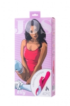 Вибратор с подогревом и клиторальным стимулятором JOS ELLY (2 мотора, 7 режимов)