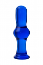 Синяя анальная втулка из стекла Sexus Glass