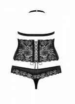 Кружевной комплект Obsessive (три предмета) LXL