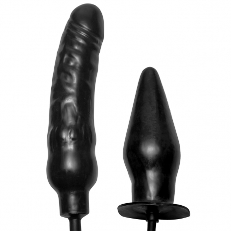 Набор для двойной стимуляции с возможностью расширения DEUCE Dual Inflatable Dildo and Anal Plug