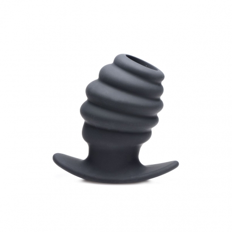 Большая рельефная пробка с отверстием Hive Ass Tunnel 4'' Silicone Ribbed Hollow Anal Plug Large