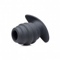 Большая рельефная пробка с отверстием Hive Ass Tunnel 4'' Silicone Ribbed Hollow Anal Plug Large