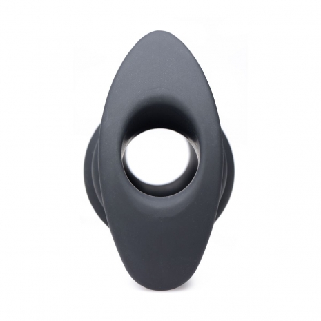 Большая рельефная пробка с отверстием Hive Ass Tunnel 4'' Silicone Ribbed Hollow Anal Plug Large