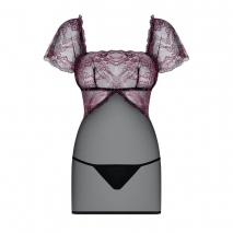 Сорочка SEDUSIA Chemise с открытой спинкой и украшением в виде цепочки SM