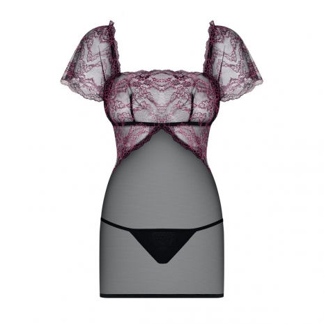 Сорочка SEDUSIA Chemise с открытой спинкой и украшением в виде цепочки LXL