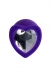 Средняя силиконовая втулка с прозрачным кристаллом в виде сердца Diamond Heart3