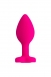 Малая силиконовая втулка с прозрачным кристаллом в виде сердца Diamond Heart2