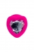 Большая силиконовая втулка с прозрачным кристаллом в виде сердца Diamond Heart3