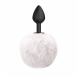 Анальная пробка с белым хвостиком Emotions Fluffy White0
