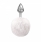 Металлическая анальная пробка с белым хвостиком Diamond Twinkle White