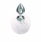 Металлическая анальная пробка с белым хвостиком Diamond Twinkle White
