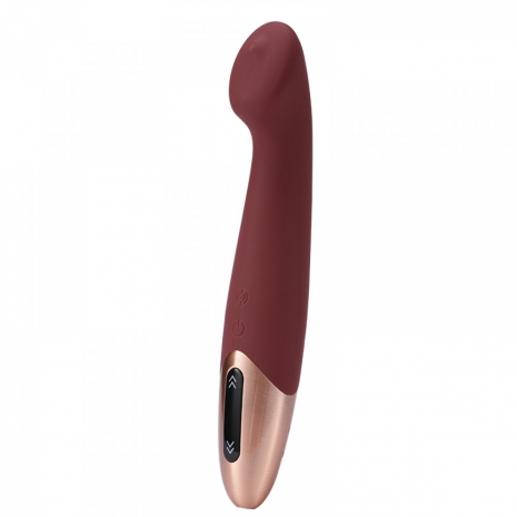 Мощный вибратор с тиклинг эффектом Viotec TETHYS WINE RED (7 режимов, 5 скоростей)