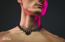 Ошейник с замочком Party Hard Embrace Black
