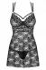 Кружевной бэбидол на косточках со стразами Babydoll LXL2