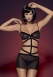 Черное платье на косточках с золотистыми цепочками Bondy Chemise XXL0