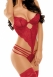 Красное кружевное боди с косточками DENVER TEDDY LXL0