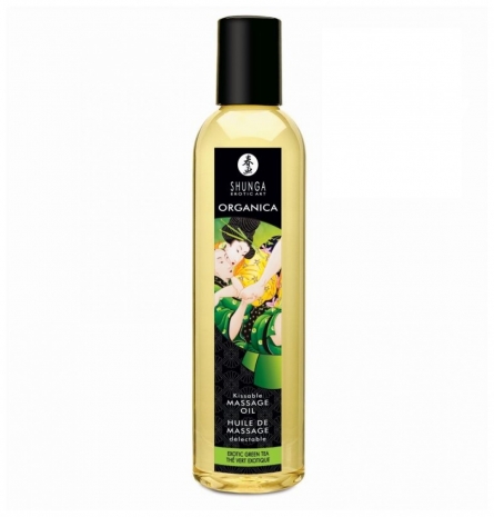 Съедобное натуральное массажное масло Shunga ORGANIKA Green Tea (зеленый чай, 240 мл)