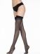 Черные тонкие чулки под пояс с широкой резинкой Giulia SECRET 20 den 3/4 (M/L)1