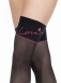 Черные тонкие чулки под пояс с надписью Love Giulia AMOUR 20 den 1/2 (XS/S)0