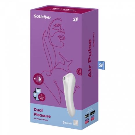 Вакуум-волновой стимулятор Satisfyer Dual Pleasure (10+11 режимов) синхронизируется со смартфоном