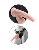 Фаллоимитатор на присоске King Cock Plus 7'' Triple Density с гибкой мошонкой