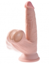 Фаллоимитатор на присоске King Cock Plus 6'' Triple Density с гибкой мошонкой