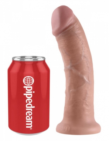 Реалистичный изогнутый фаллоимитатор King Cock 8'' Cock