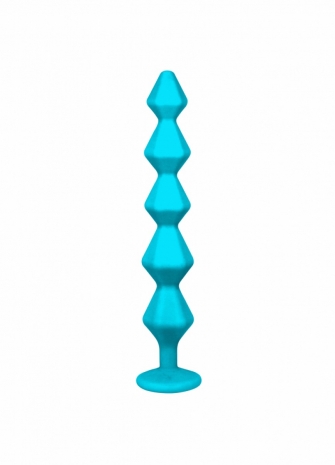 Анальная цепочка с прозрачным кристаллом Emotions Chummy Turquoise