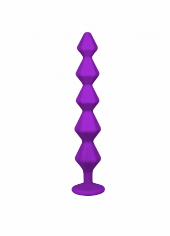 Анальная цепочка с прозрачным кристаллом Emotions Chummy Purple