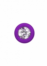 Анальная цепочка с прозрачным кристаллом Emotions Chummy Purple