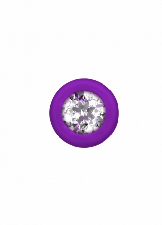 Анальная цепочка с прозрачным кристаллом Emotions Chummy Purple