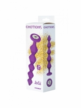 Анальная цепочка с прозрачным кристаллом Emotions Chummy Purple