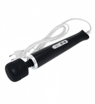 Черный вибромассажер на проводе Magic Wand Massager (10 режимов)