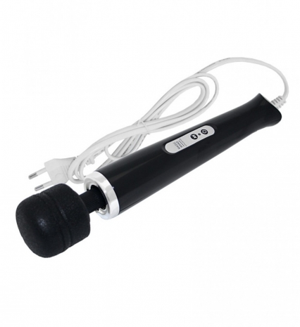 Черный вибромассажер на проводе Magic Wand Massager (10 режимов)