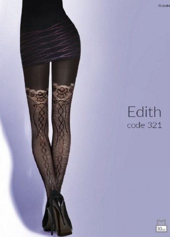 Плотные колготки EDITH с фантазийным узором 4 (L)