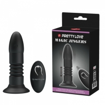 Перезаряжаемый фрикционный анальный вибратор на ДУ Magic Jingers (4 режима)