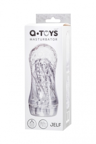 Прозрачный мастурбатор в колбе A-Toys Jelf