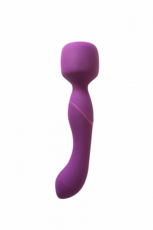 Двусторонний перезаряжаемый вибромассажер Heating Wand Purple с подогревом (10 режимов)