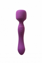 Двусторонний перезаряжаемый вибромассажер Heating Wand Purple с подогревом (10 режимов)