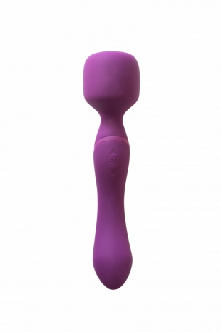 Двусторонний перезаряжаемый вибромассажер Heating Wand Purple с подогревом (10 режимов)