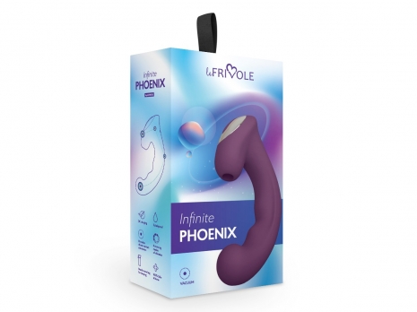 Вакуумный клиторальный стимулятор с вагинальным стимулятором Phoenix (8+10 режимов)