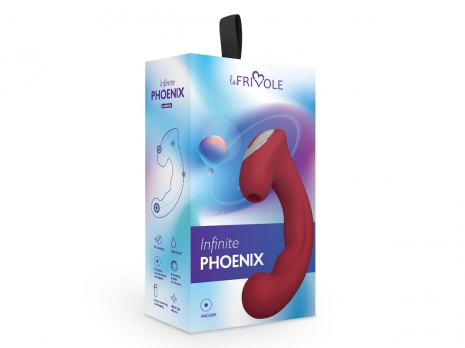 Вакуумный клиторальный стимулятор с вагинальным стимулятором Phoenix (8+10 режимов)