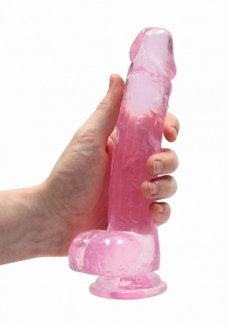 Реалистичный гибкий фаллос на присоске Realistic Dildo With Balls 8''