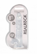 Реалистичный гибкий фаллос на присоске Realistic Dildo With Balls 8''