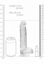 Реалистичный гибкий фаллос на присоске Realistic Dildo With Balls 8''