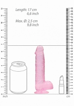 Небольшой гибкий фаллос на присоске Realistic Dildo With Balls 6''